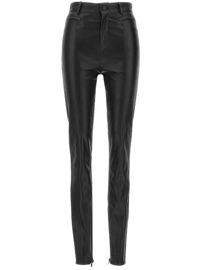 Leather-Panel Leggings