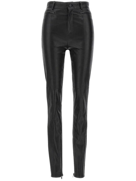 Leather-Panel Leggings