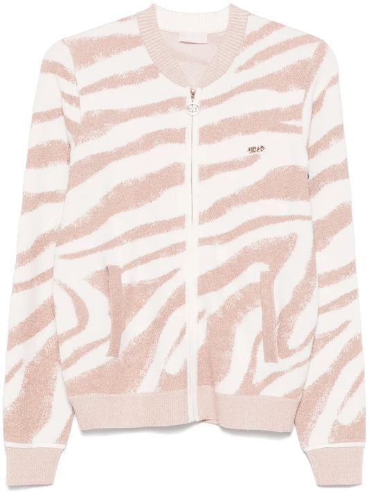 Jacquard Zip Cardigan