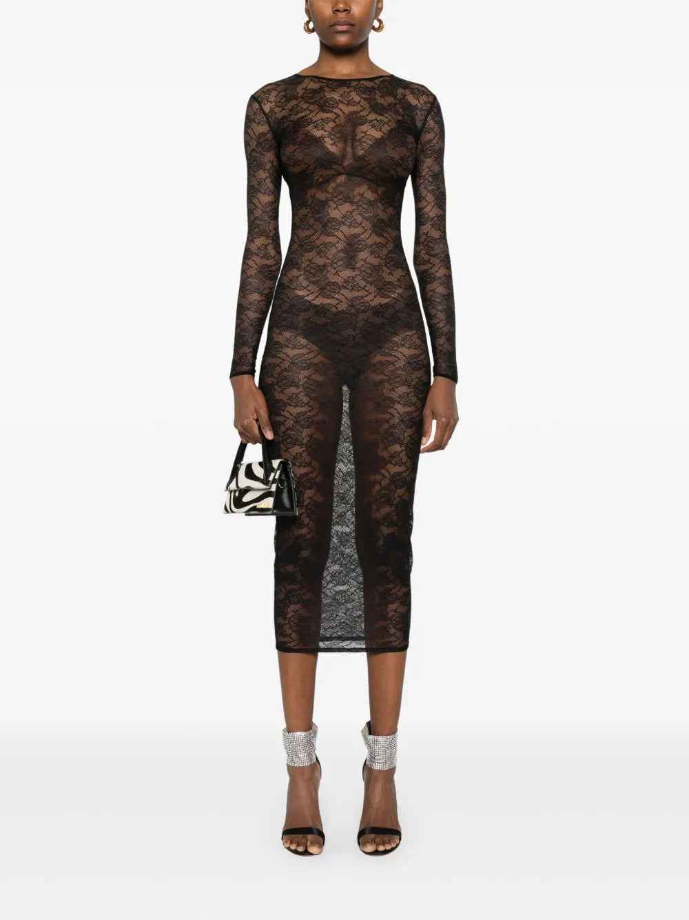 Chantilly-Lace Midi Dress