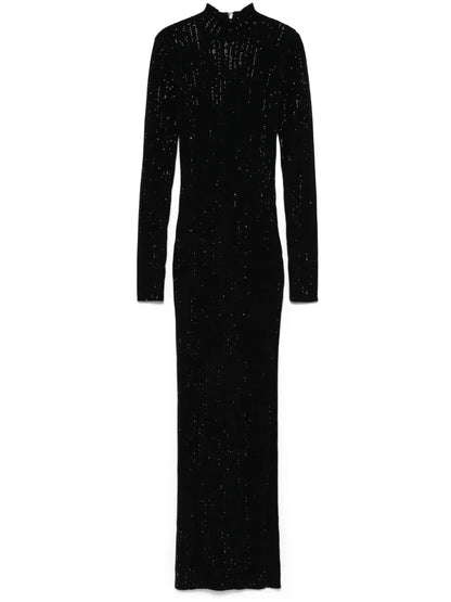 Rhinestone Knitted Maxi Dress