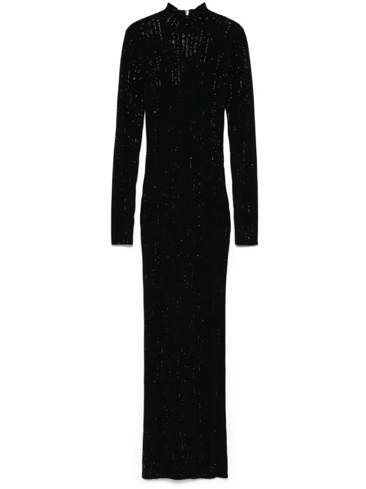 Rhinestone Knitted Maxi Dress