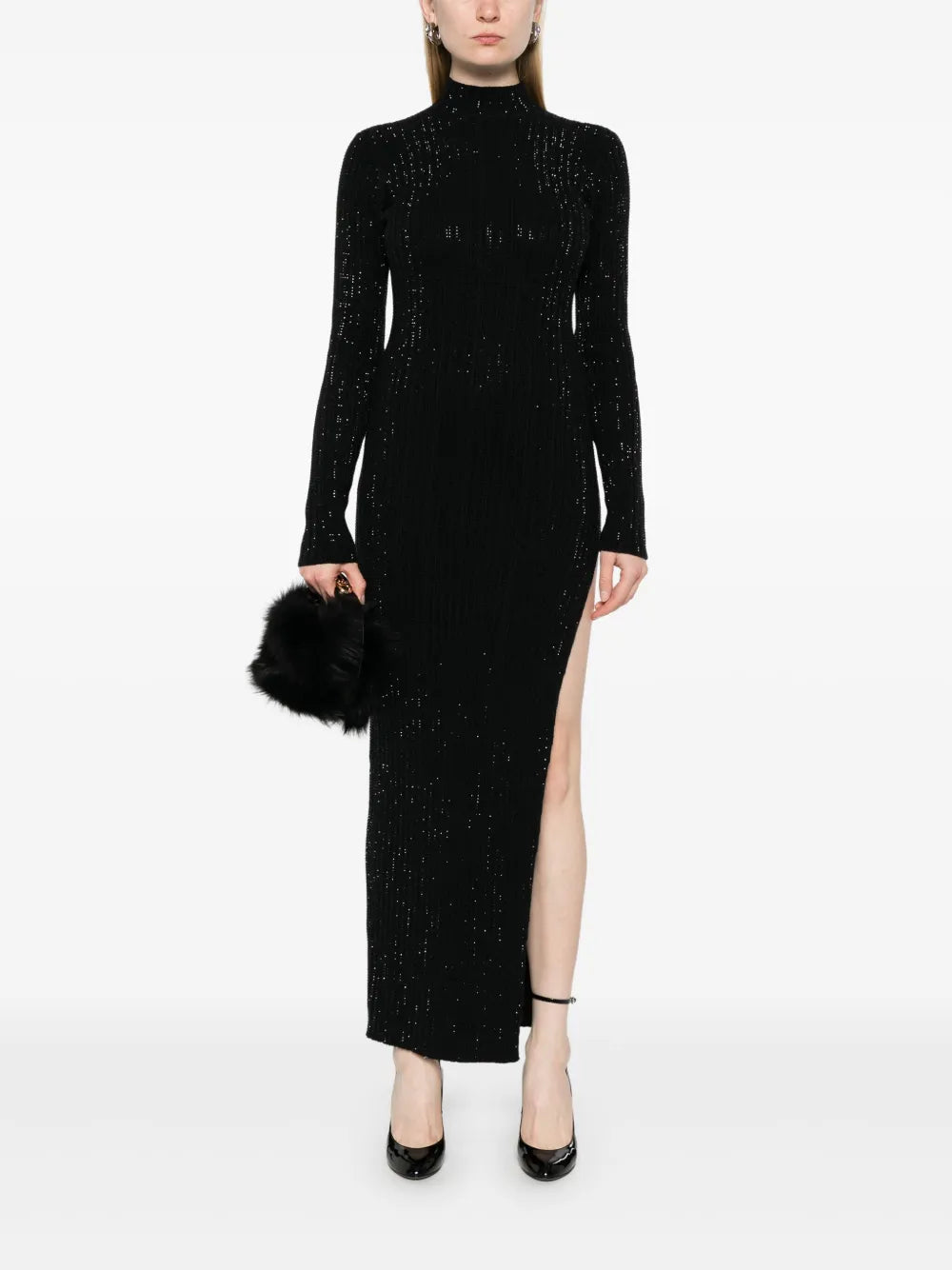 Rhinestone Knitted Maxi Dress