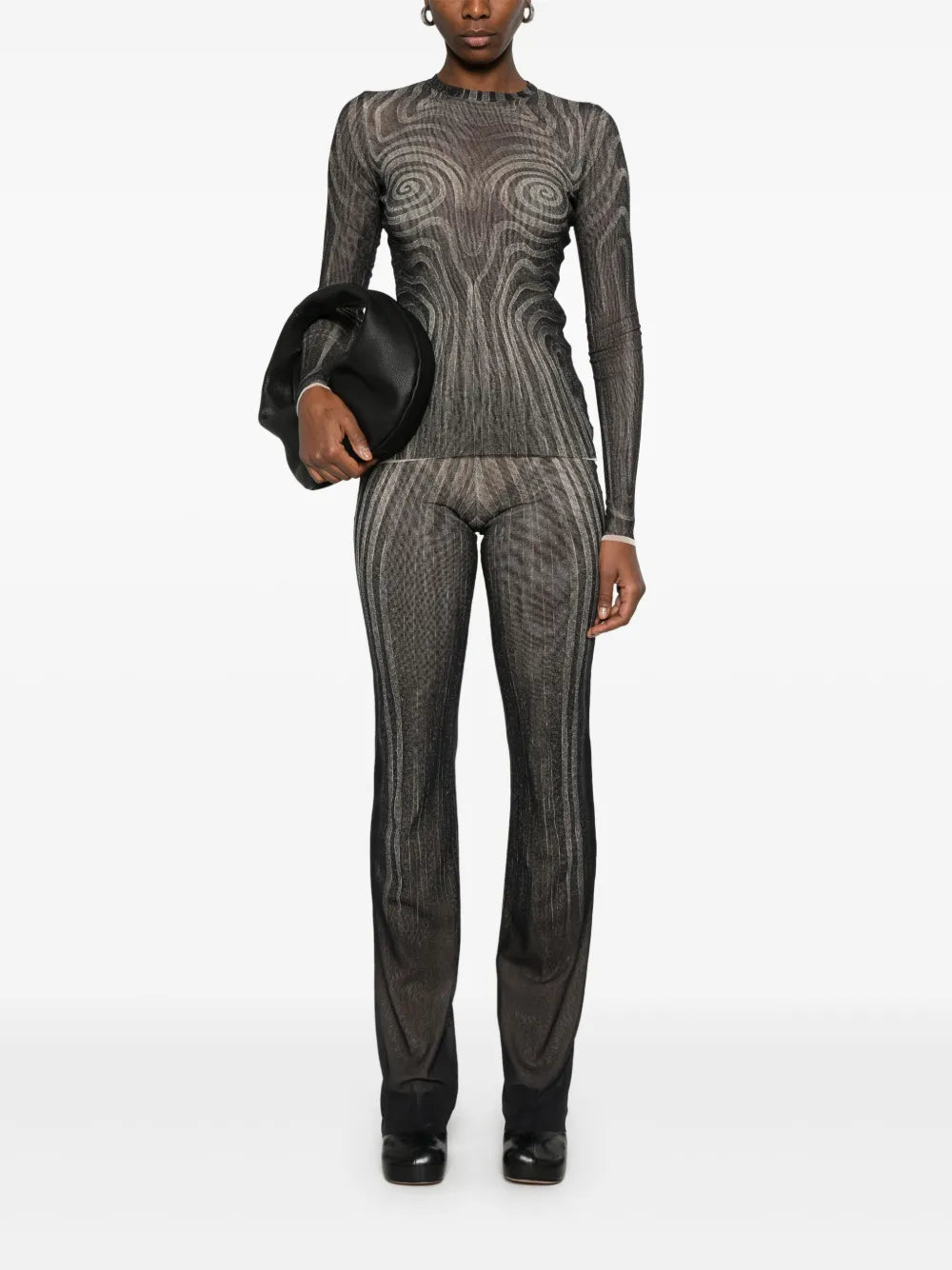 Spiral-Print Trousers