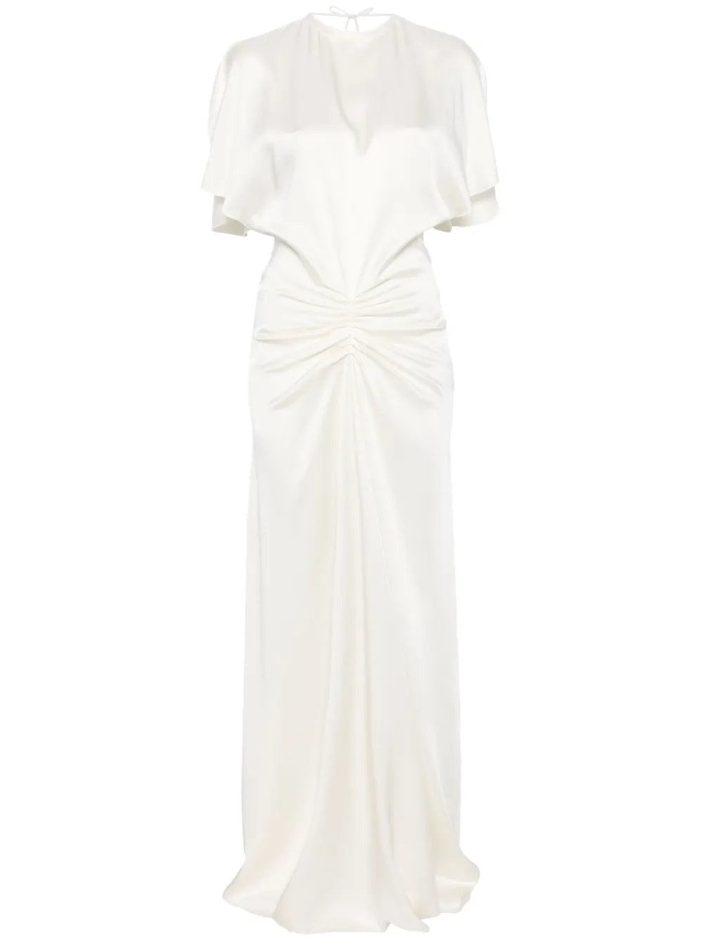 Gathered-Waist Floor-Length Dress