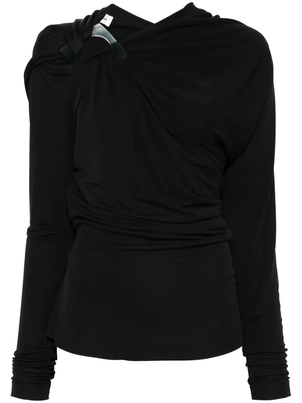 Draped Long-Sleeve Top