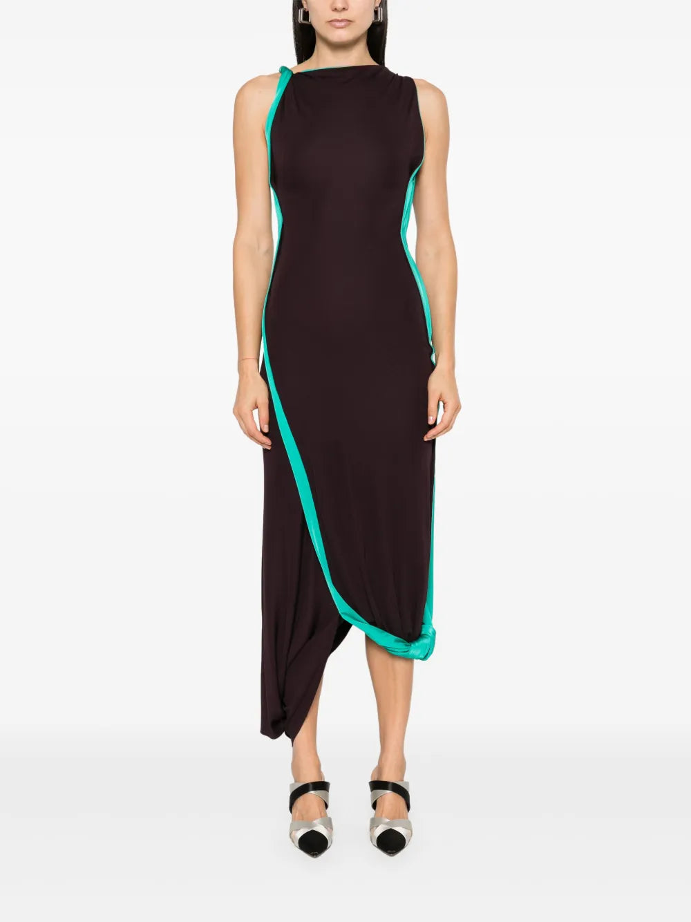 Side-Stripe Maxi Dress