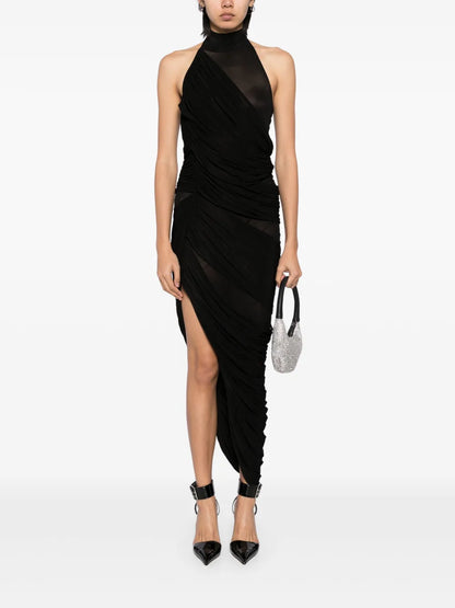 Asymmetric Halter Dress