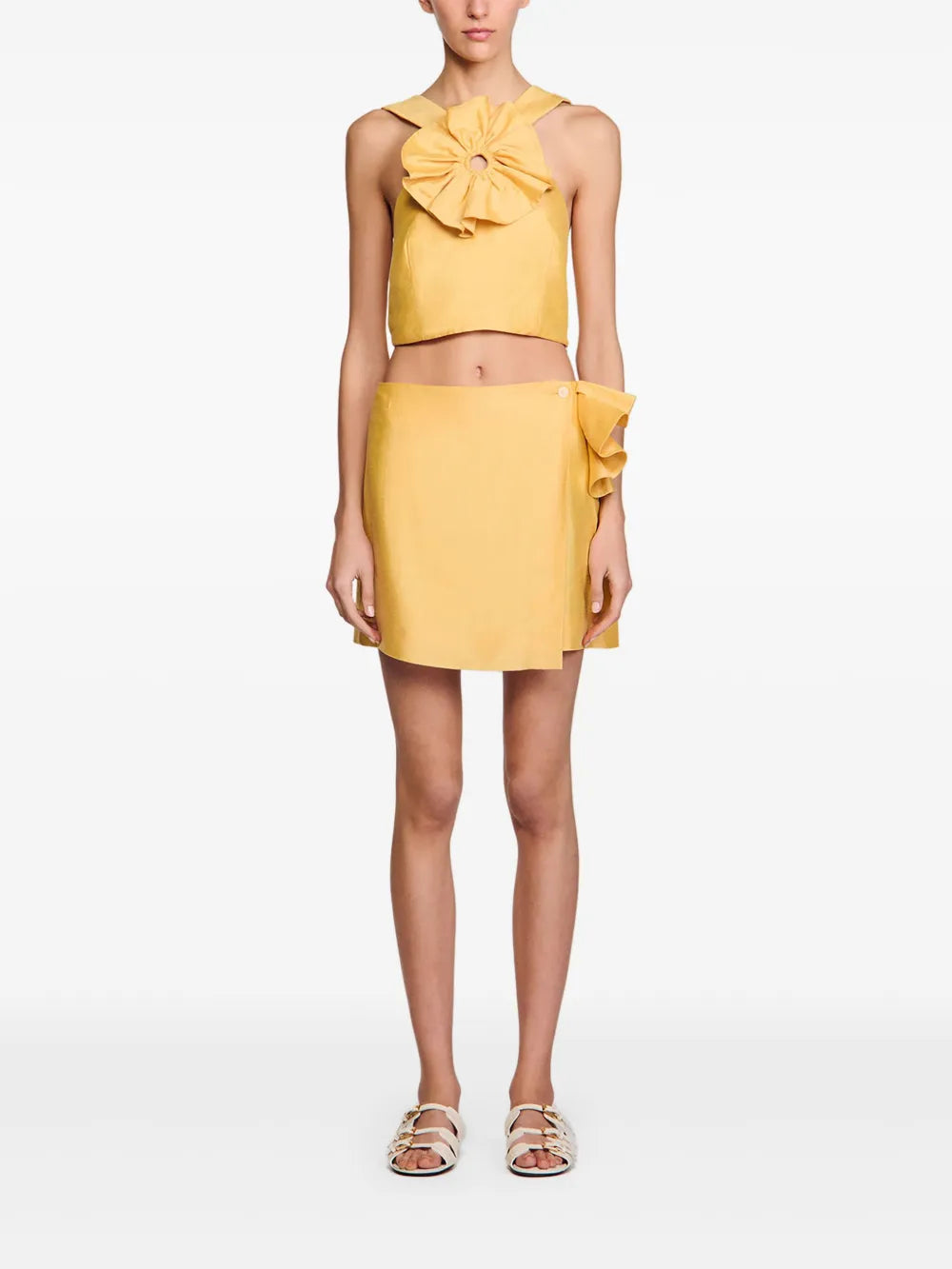 Ruffle-Detailing Mini Skirt