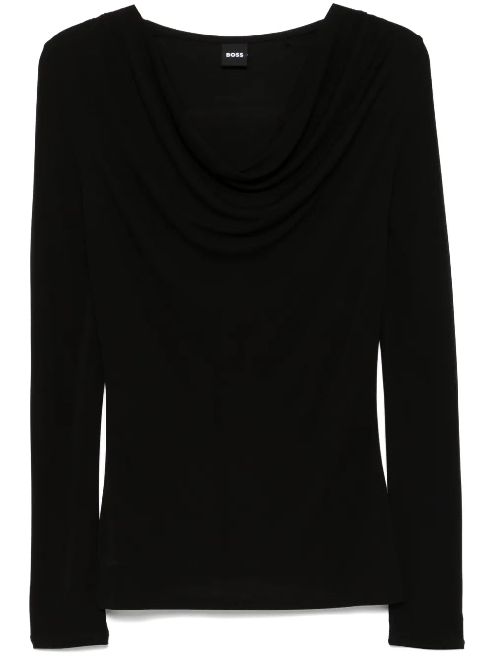 Cowl-Neck Crepe Top