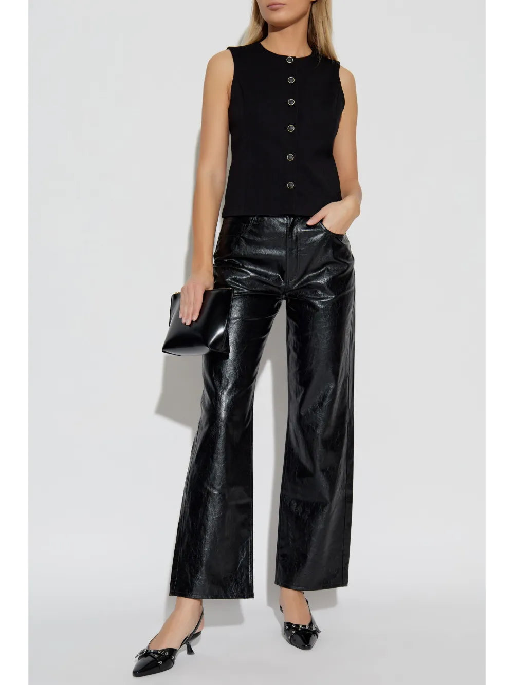 Shea Faux-Leather Trousers