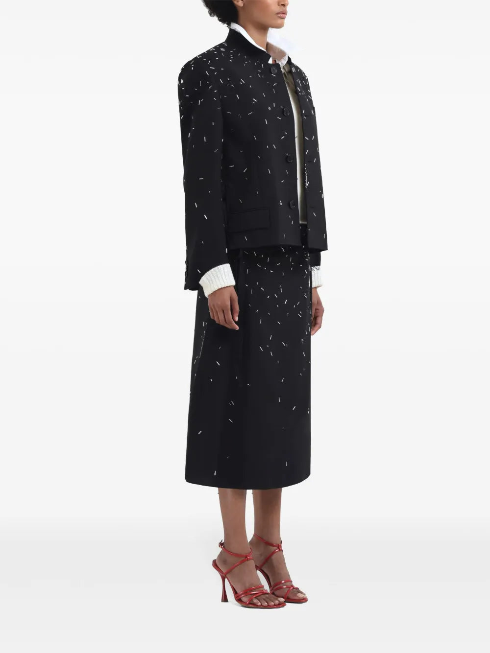 Bead-Embellished Sweater