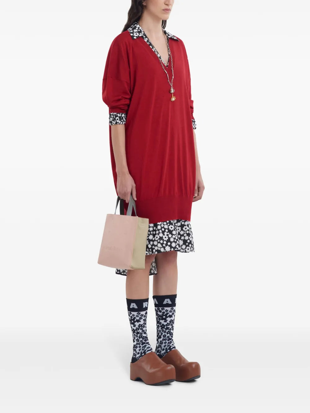 Floral-Print Midi Dress