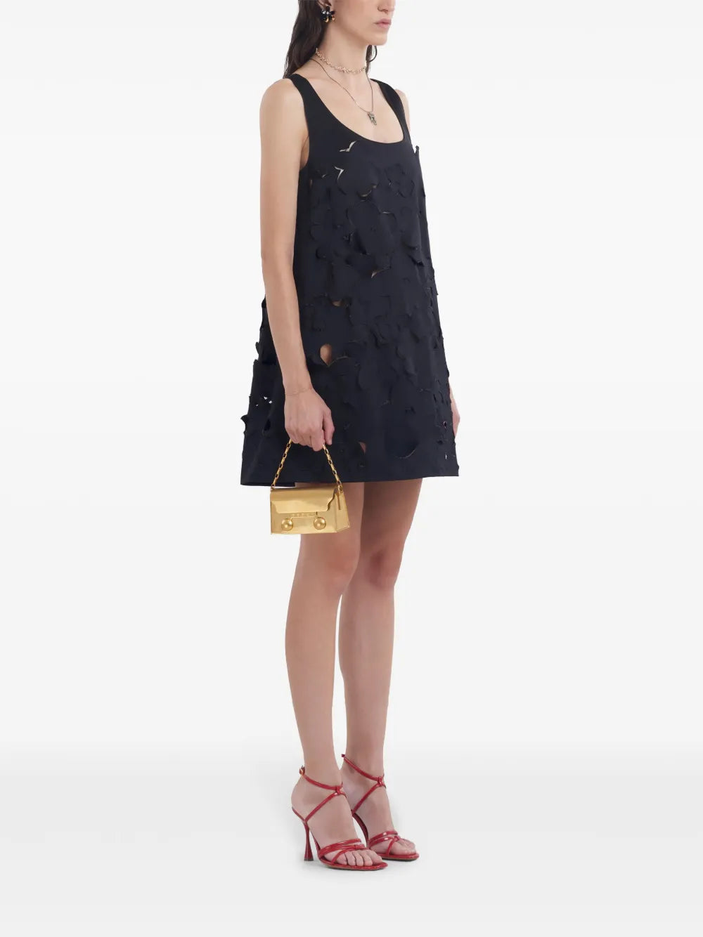 Textured-Finish Mini Dress