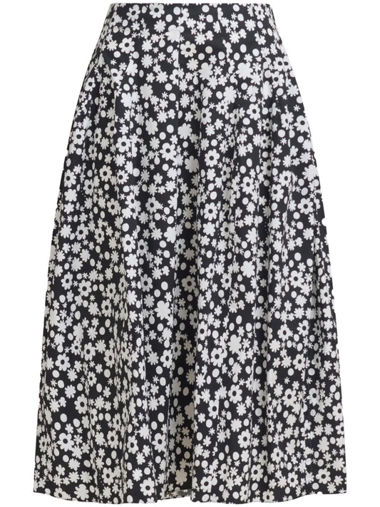 Floral-Print Skirt