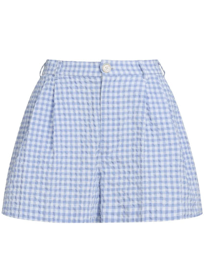 Check-Print Shorts
