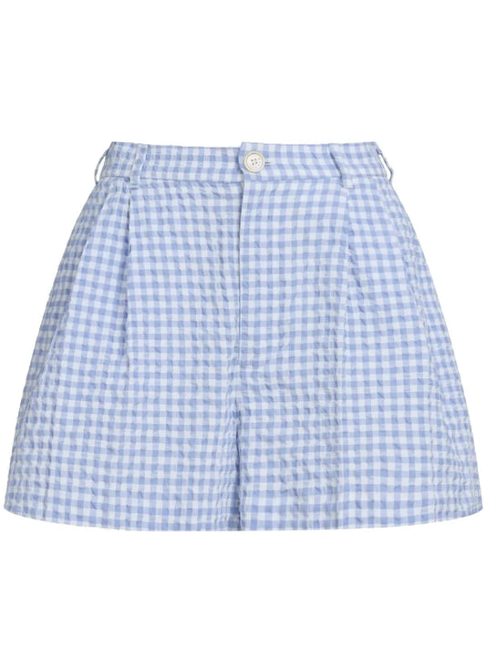 Check-Print Shorts