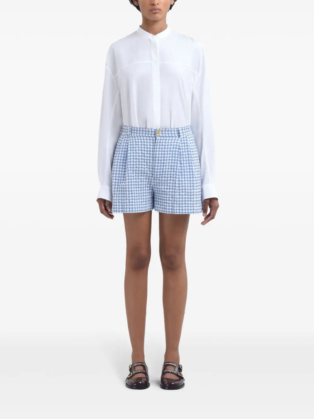 Check-Print Shorts