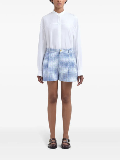 Check-Print Shorts