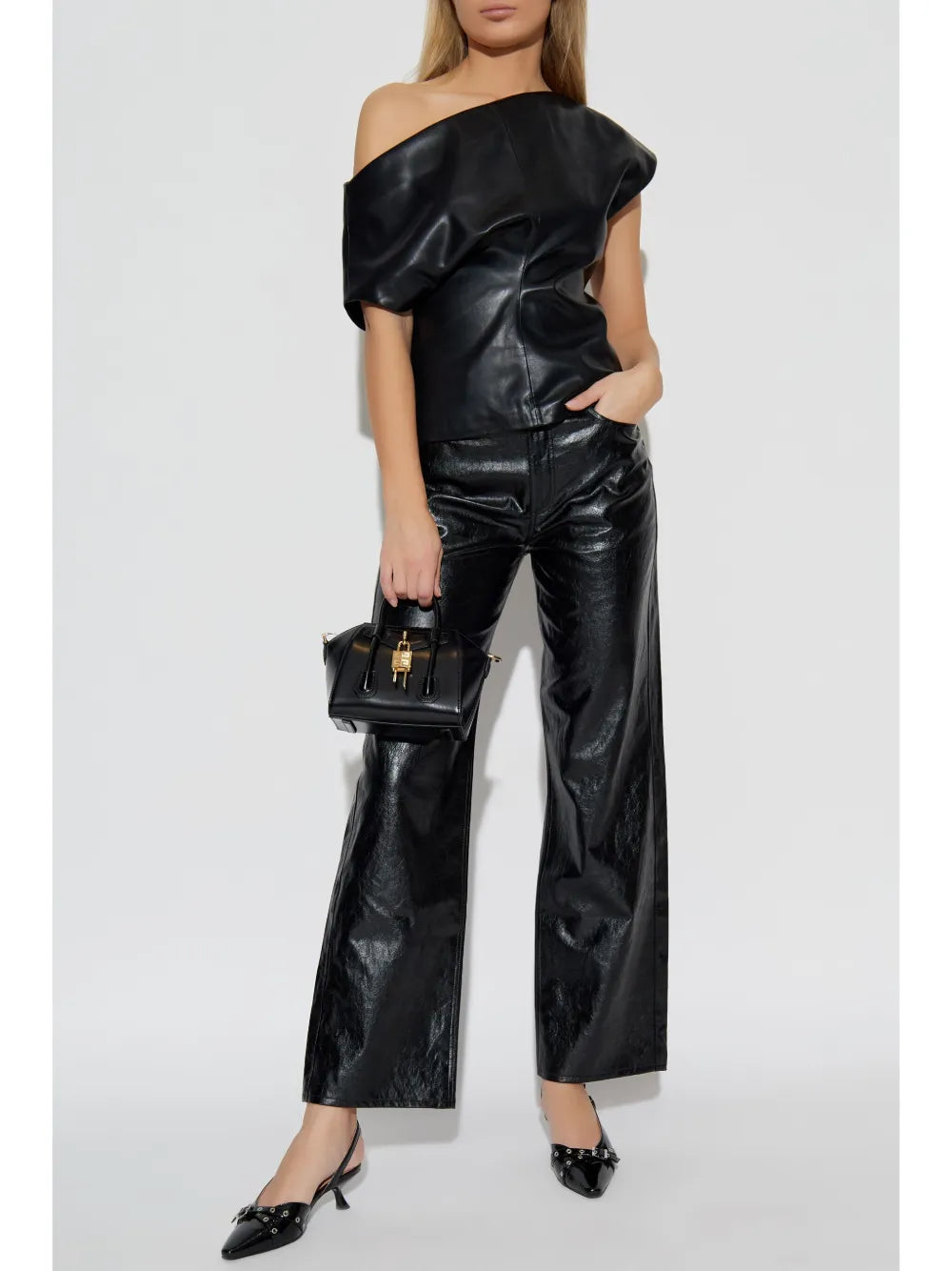 Eleanor Faux-Leather Top
