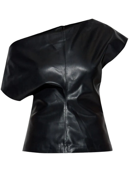 Eleanor Faux-Leather Top