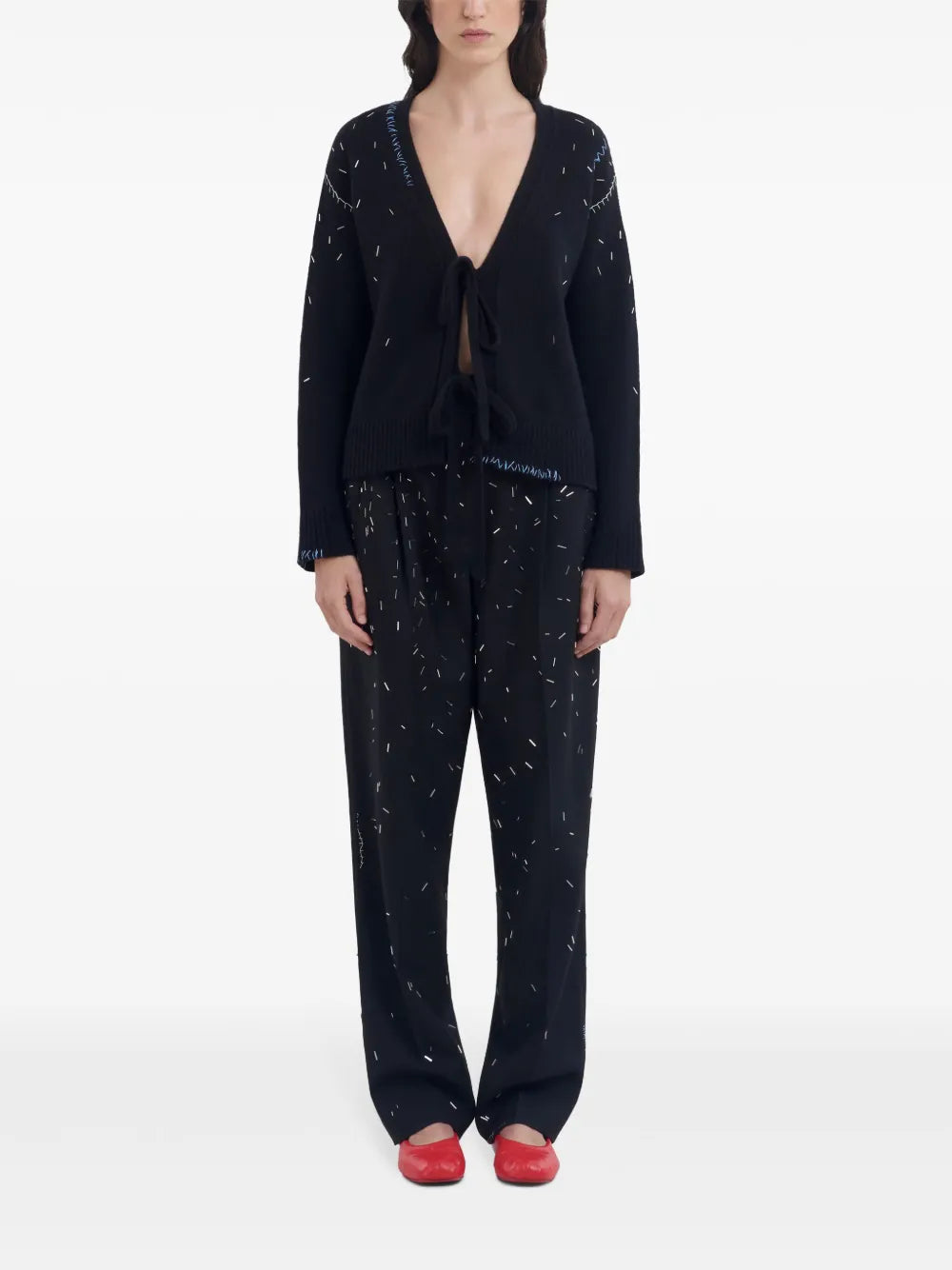 Abstract-Pattern Print Trousers