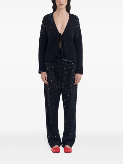 Abstract-Pattern Print Trousers