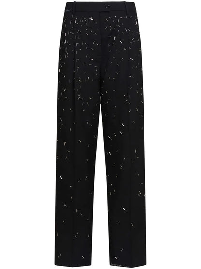 Abstract-Pattern Print Trousers