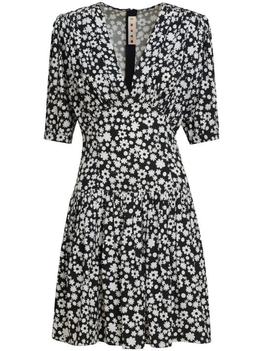 Floral-Print Mini Dress