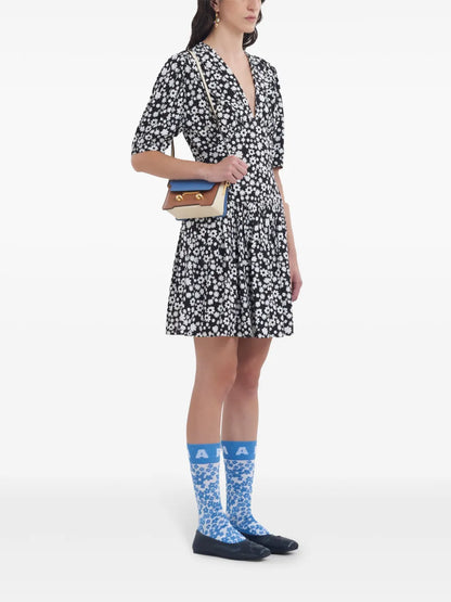 Floral-Print Mini Dress