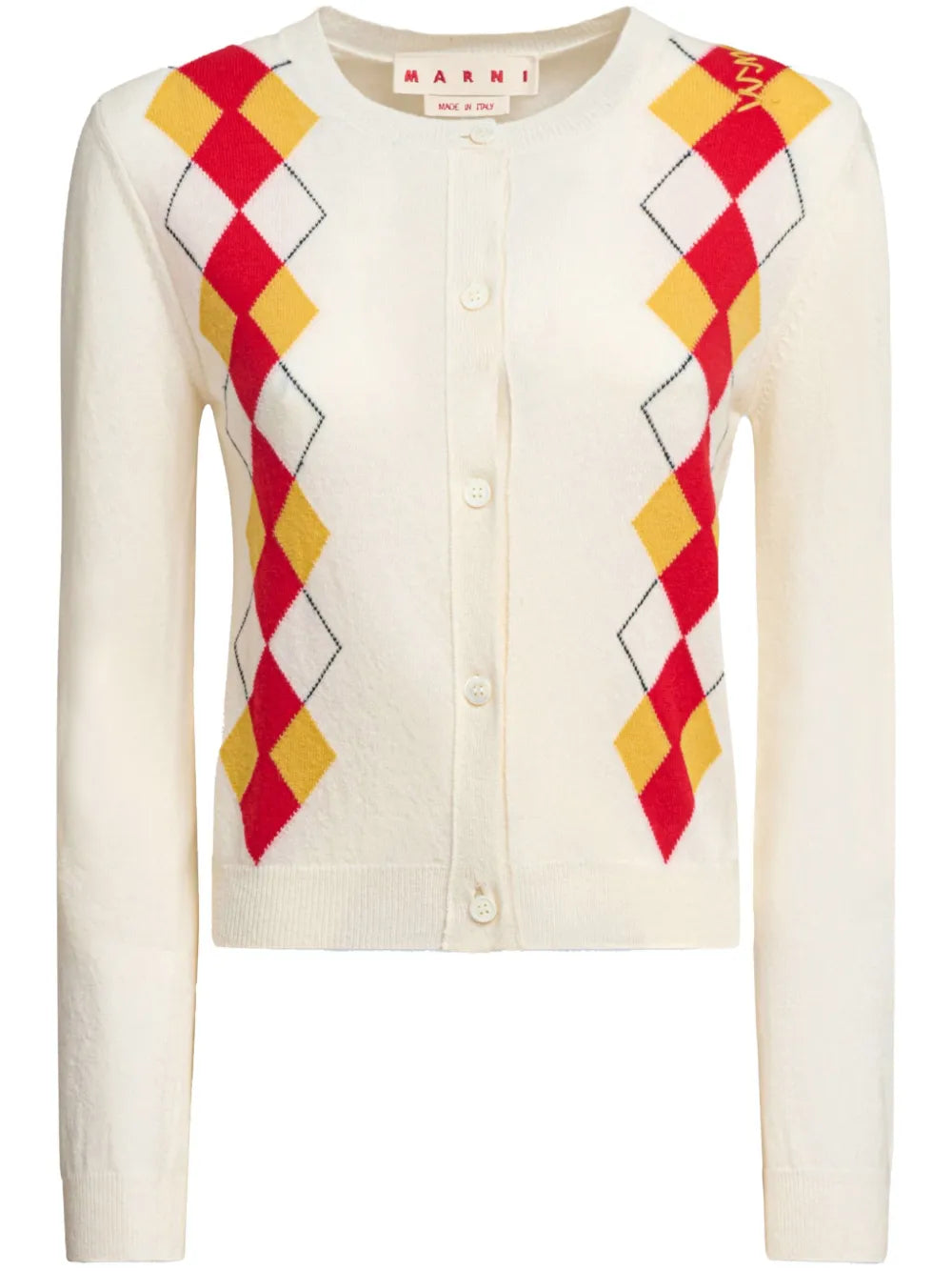 Diamond-Pattern Cardigan