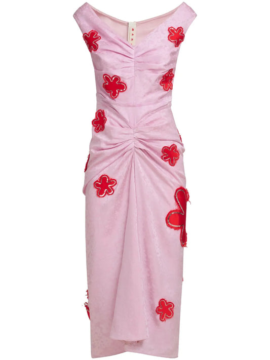 Floral-Print Midi Dress