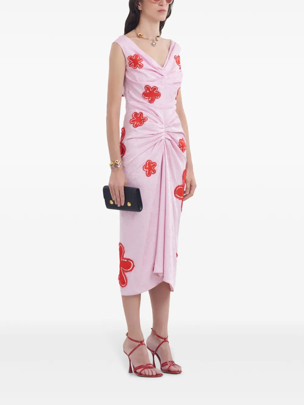 Floral-Print Midi Dress