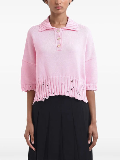 Knitted Polo Top