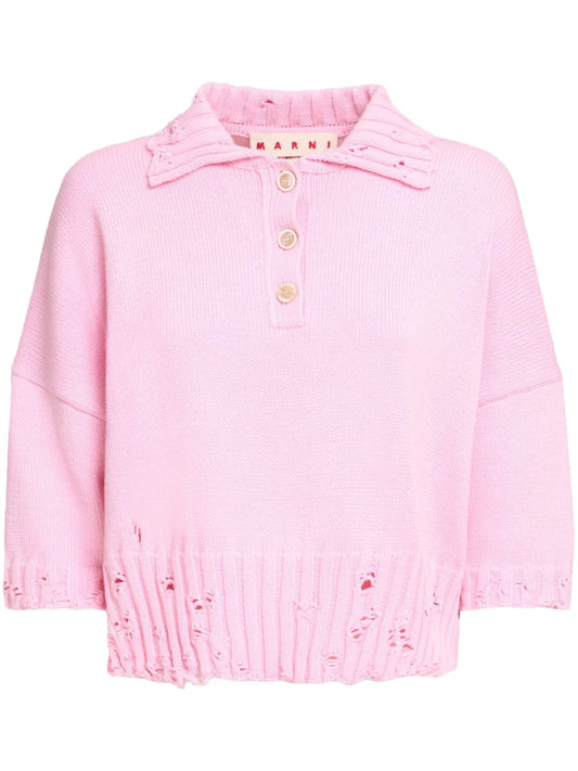 Knitted Polo Top