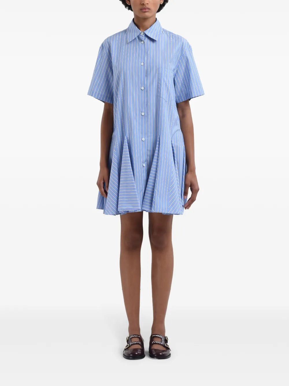 Striped Shirt Mini Dress