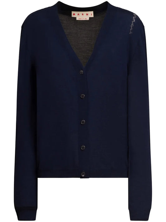 Logo-Embroidered Cardigan