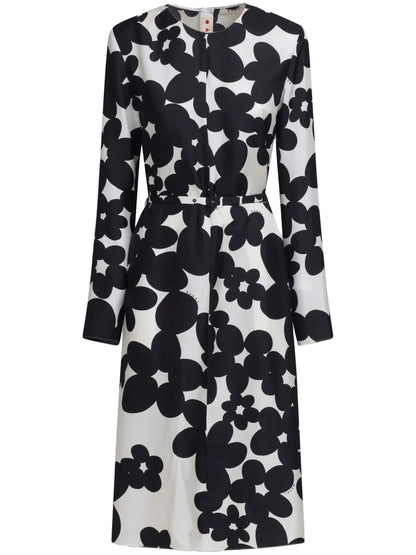 Floral-Print Midi Dress