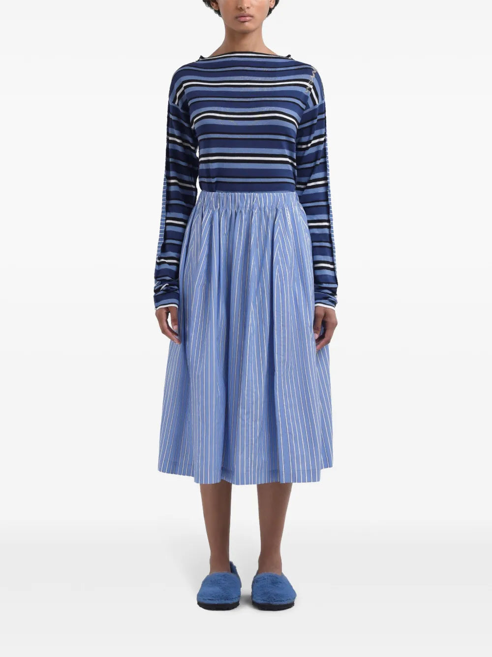 Striped Midi Skirt