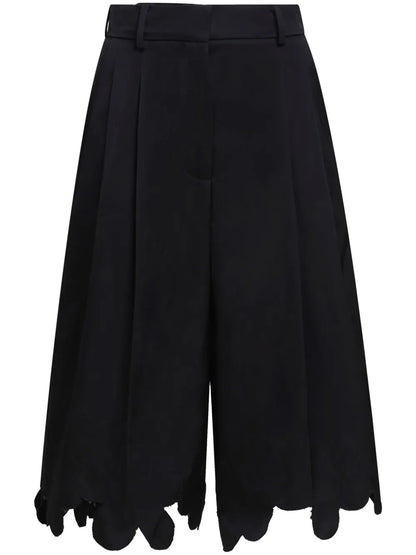 Scalloped Tailored Shorts