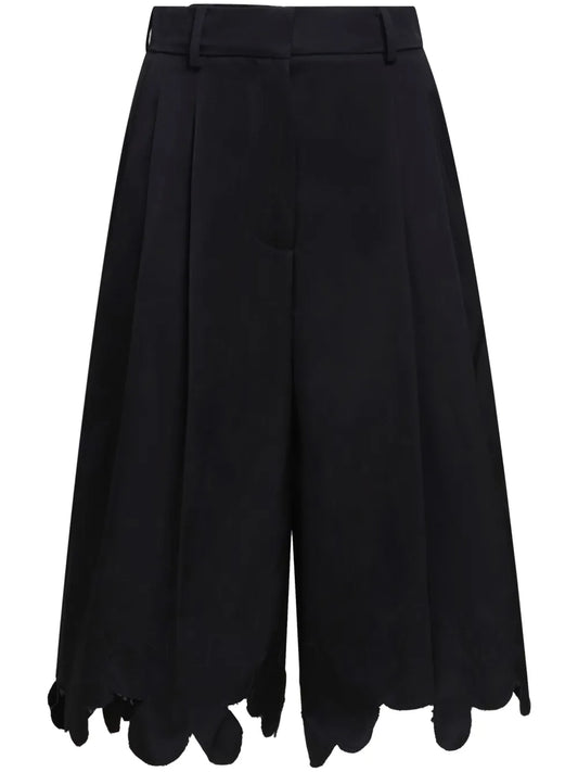 Scalloped Tailored Shorts