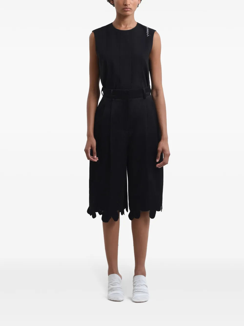 Scalloped Tailored Shorts