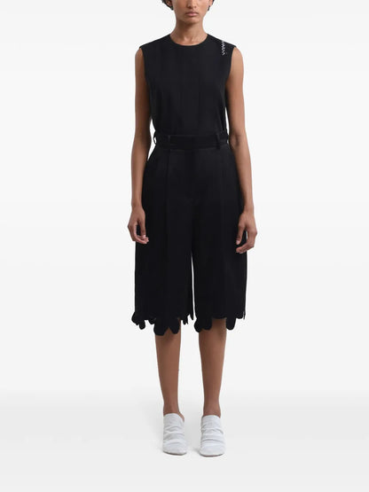 Scalloped Tailored Shorts