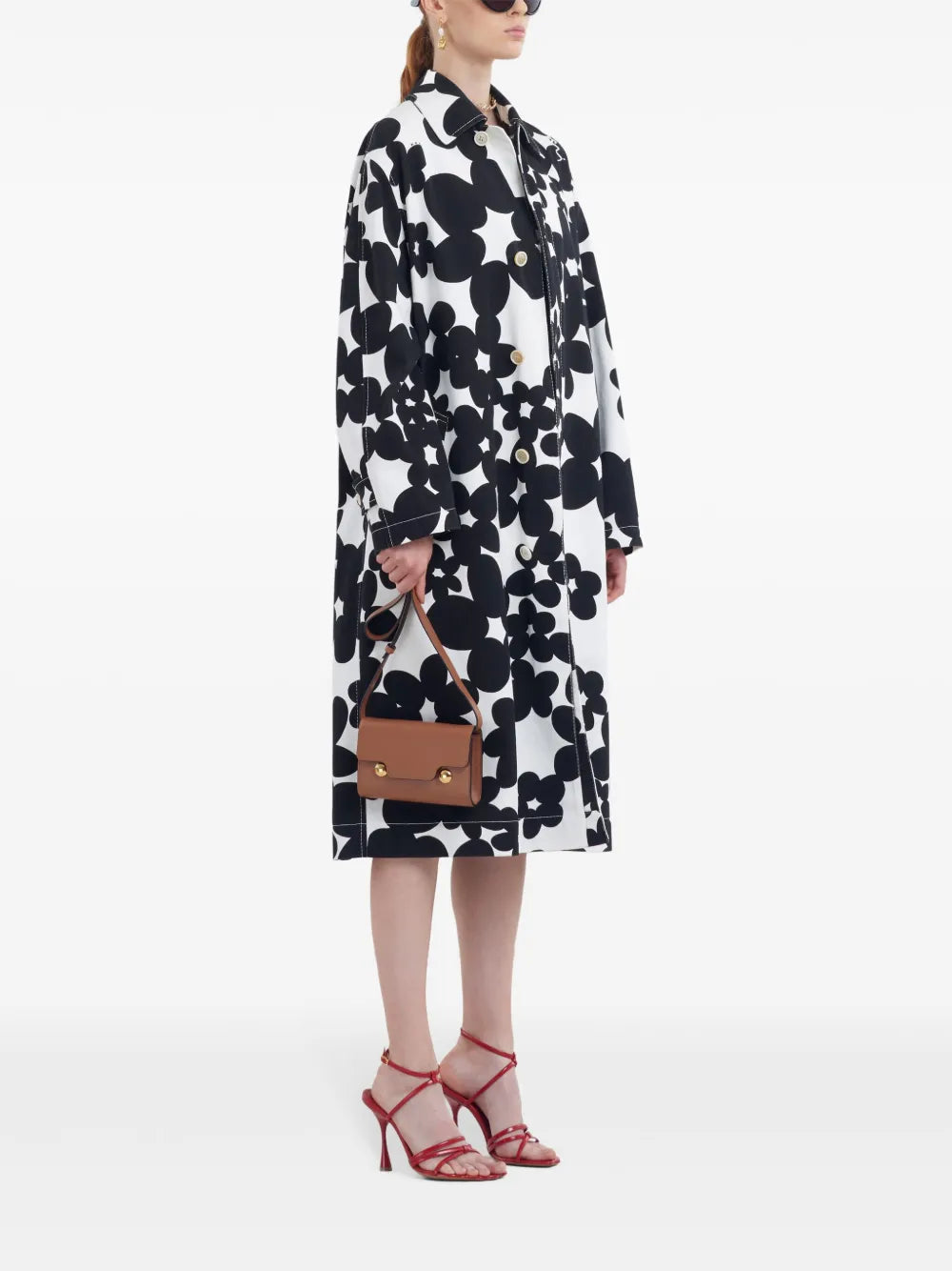 Floral-Print Coat