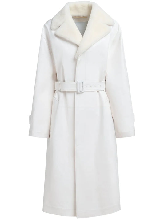 Belted Leather Coat
