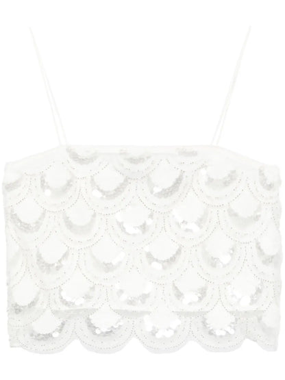 Sequinned Crop Top