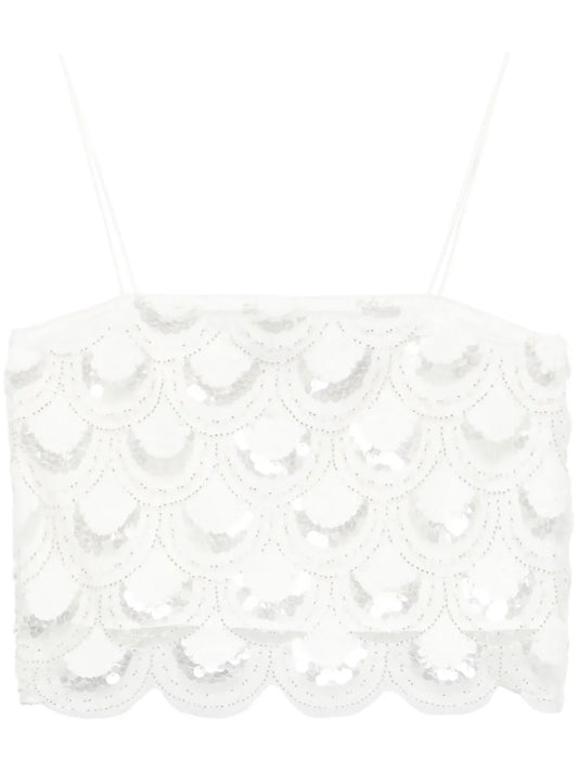 Sequinned Crop Top