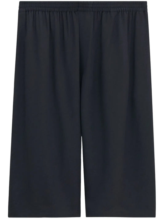 Draped Twill Shorts