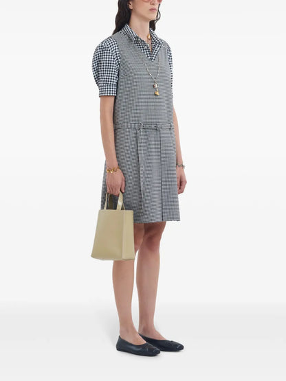 Check-Pattern Mini Dress