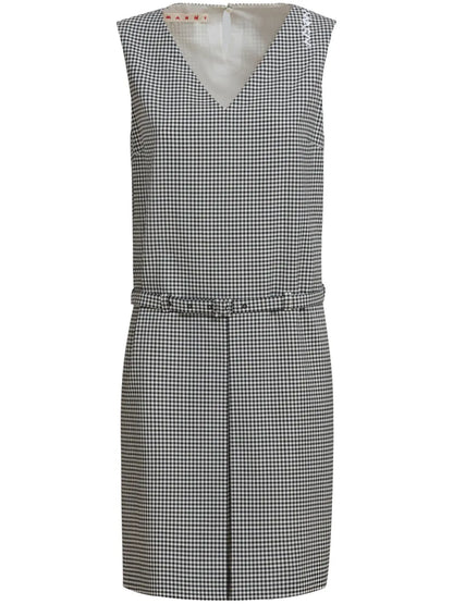 Check-Pattern Mini Dress